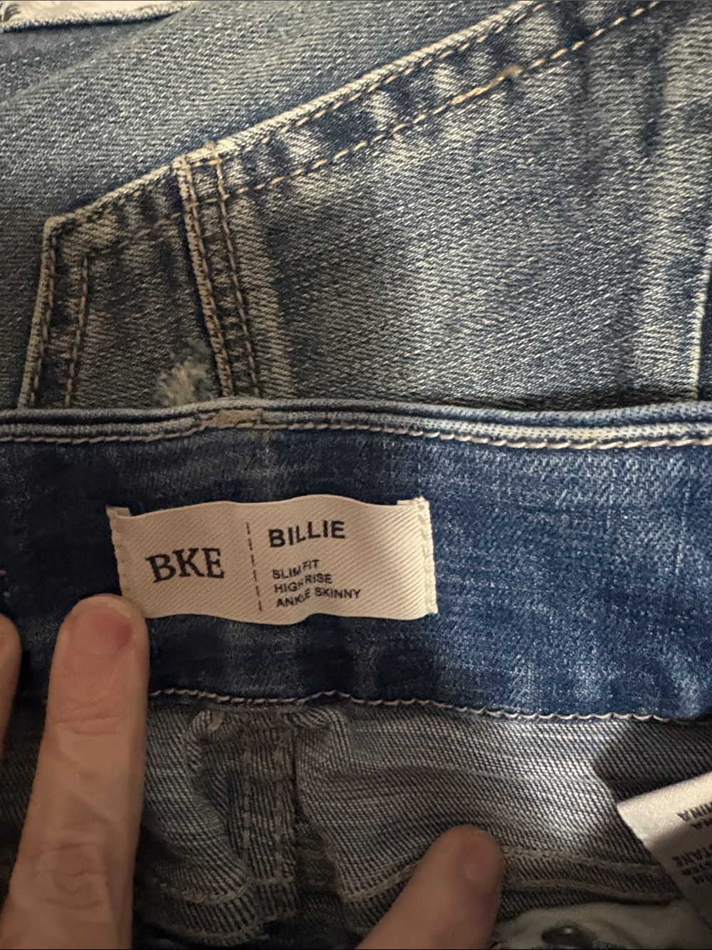 BKE Billie High-Rise Ankle Skinny Jeans in Medium Blue Wash
